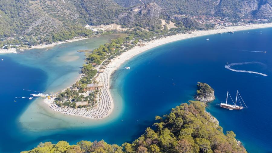 Map of Turkey highlighting Bodrum, Marmaris, and Fethiye