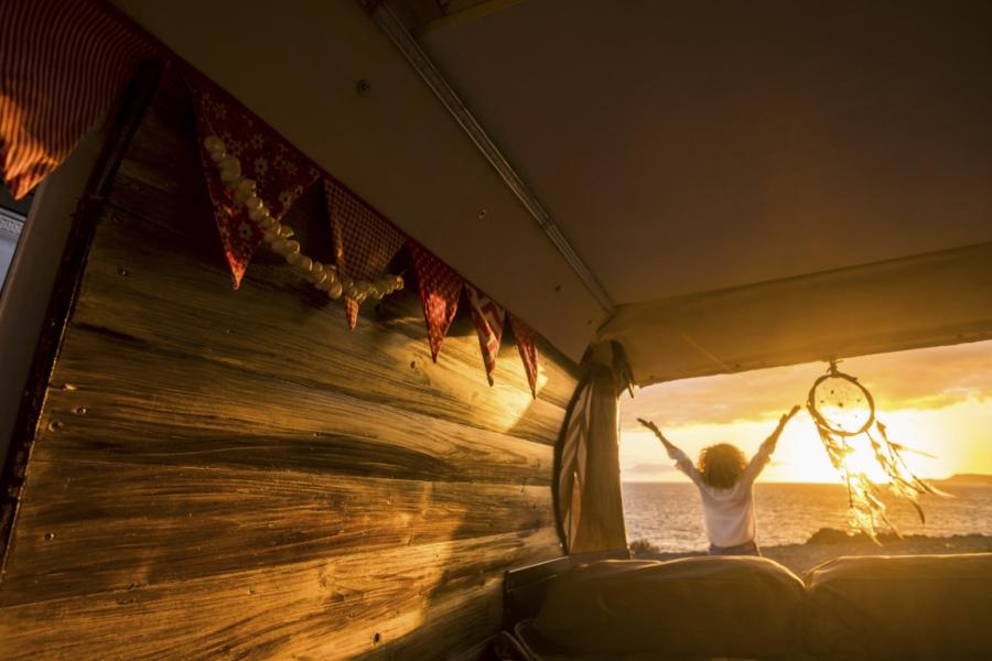 Interior of a gulet cabin