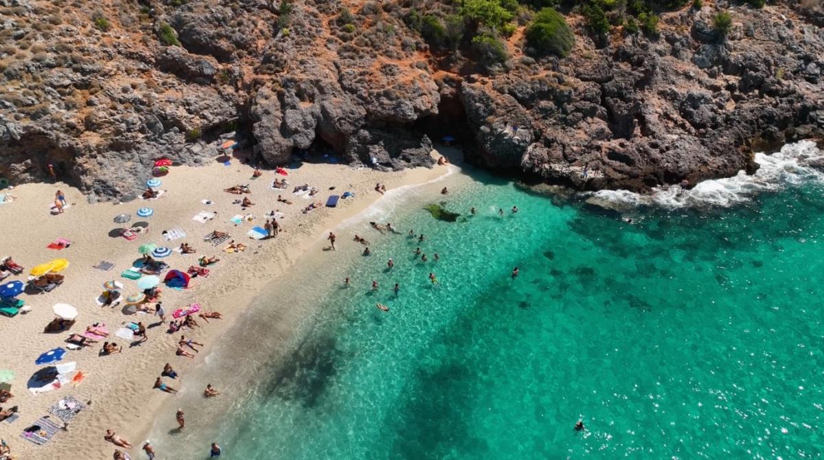 Cleopatra Island with golden sands