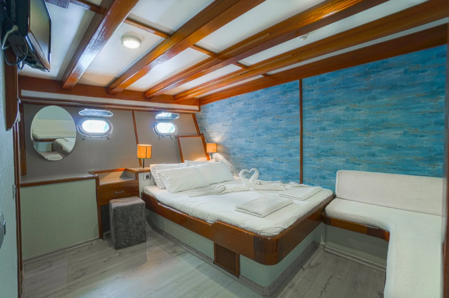 Comfortable double cabins